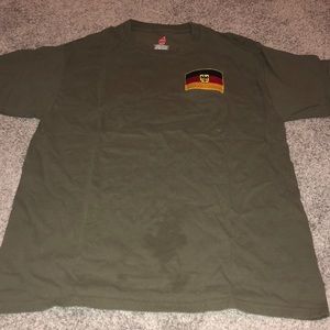 Green Tee with German Flag